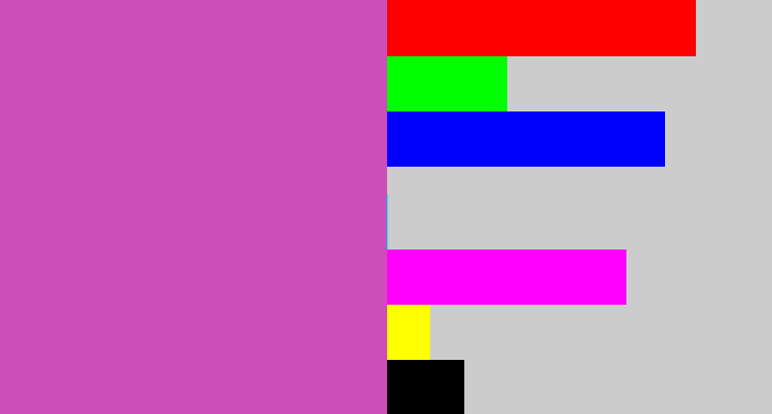 Hex color #cd4eb7 - pinky purple