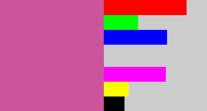 Hex color #cd539b - purplish pink