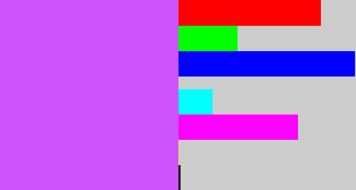 Hex color #cd54fc - bright lilac