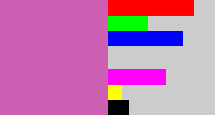 Hex color #cd5fb3 - purplish pink