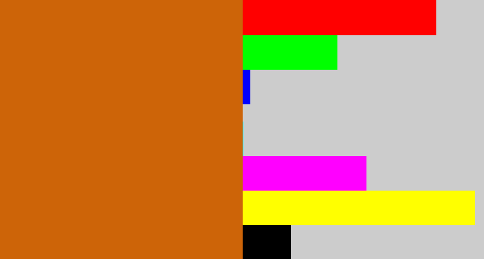 Hex color #cd6408 - browny orange