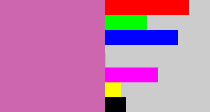Hex color #cd66af - purplish pink