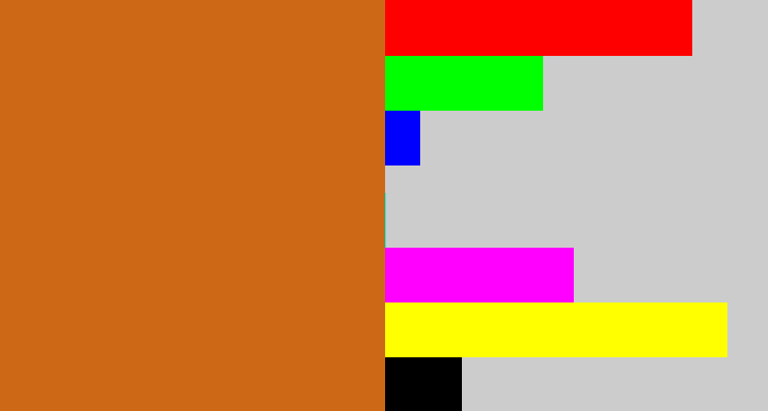 Hex color #cd6916 - brownish orange