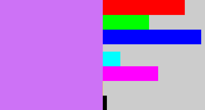 Hex color #cd72f6 - light purple