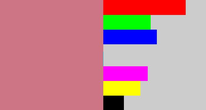 Hex color #cd7584 - ugly pink