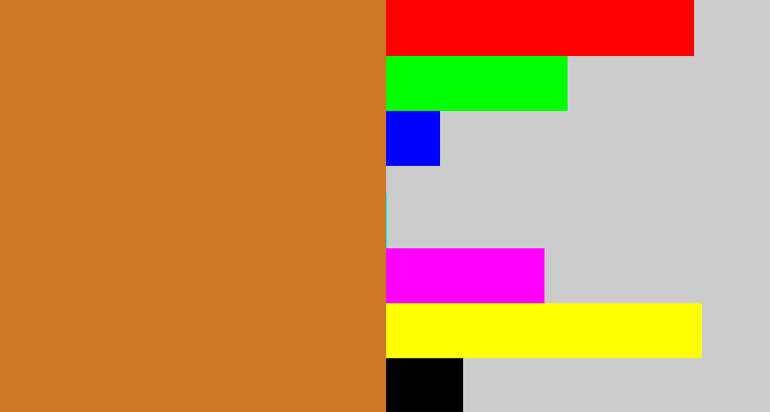 Hex color #cd7824 - brownish orange
