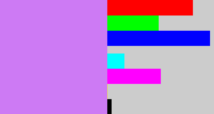 Hex color #cd7af4 - light purple