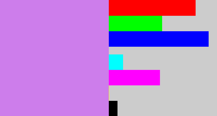 Hex color #cd7deb - light purple