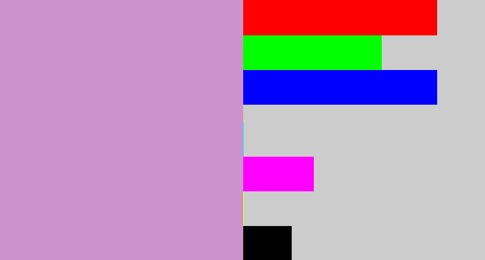 Hex color #cd92cc - lavender pink