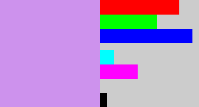 Hex color #cd92ed - baby purple