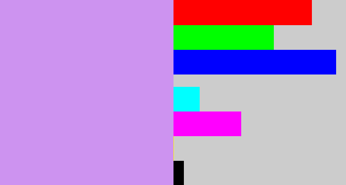 Hex color #cd93f0 - baby purple
