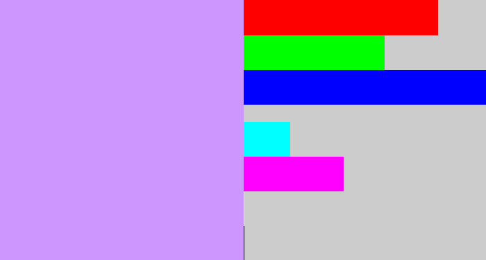 Hex color #cd95fe - baby purple