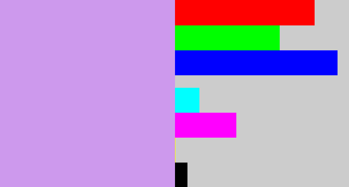 Hex color #cd99ed - lavender