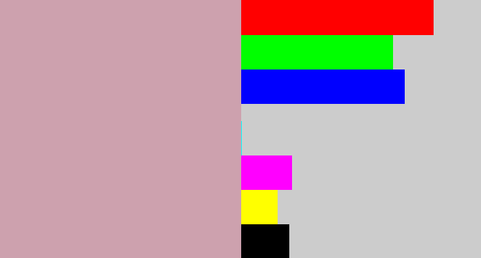 Hex color #cda1ae - pinkish grey