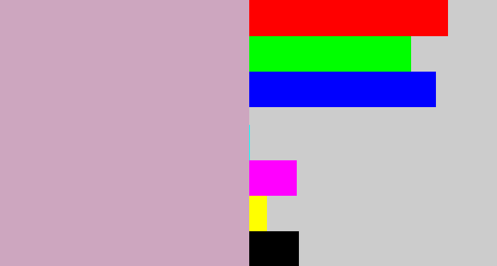 Hex color #cda6bf - pinkish grey