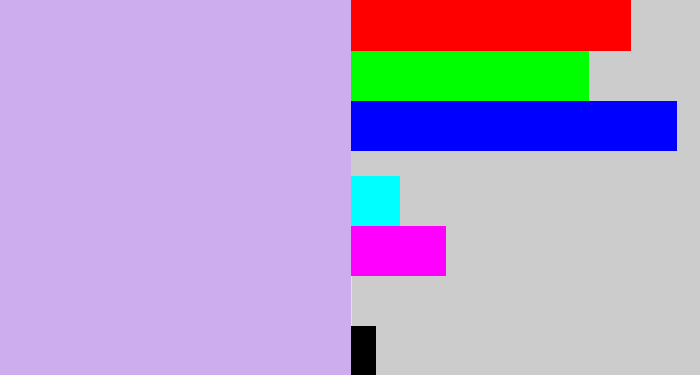 Hex color #cdaded - pale violet