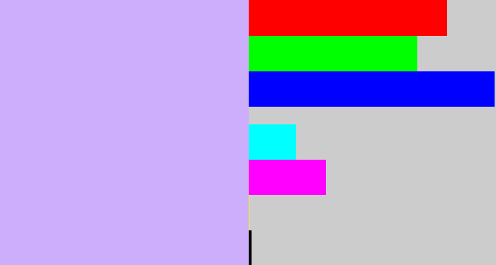 Hex color #cdaefd - pale violet