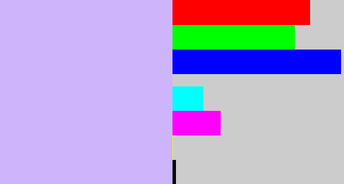 Hex color #cdb4fb - pale violet