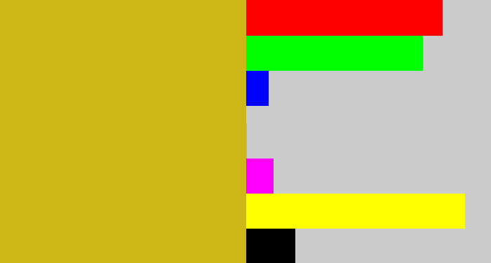 Hex color #cdb717 - mustard yellow