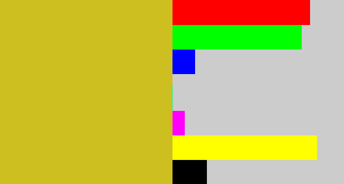 Hex color #cdbf20 - vomit yellow