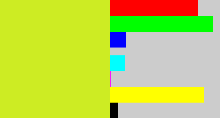 Hex color #cdec23 - sickly yellow