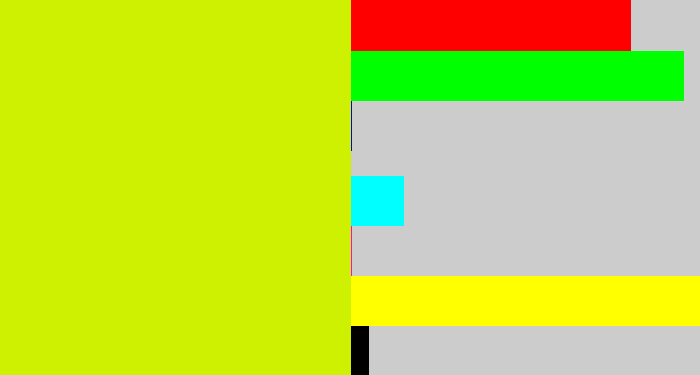 Hex color #cdf101 - greenish yellow