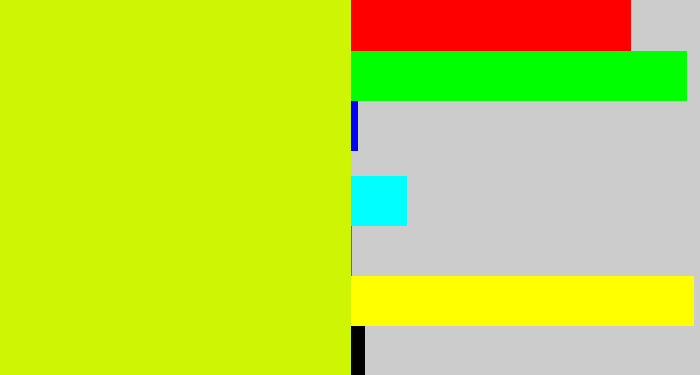 Hex color #cdf504 - greenish yellow