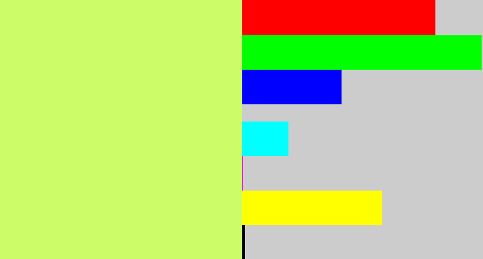 Hex color #cdfc69 - pear