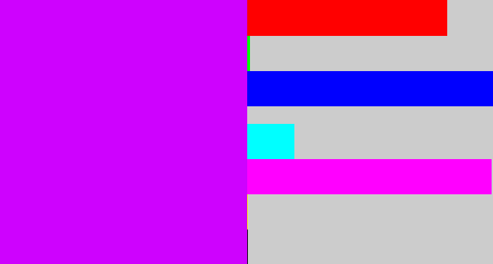 Hex color #ce02fe - hot purple