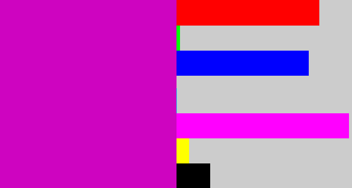 Hex color #ce04c0 - hot magenta