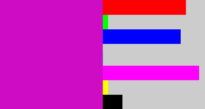 Hex color #ce0cc3 - purple/pink