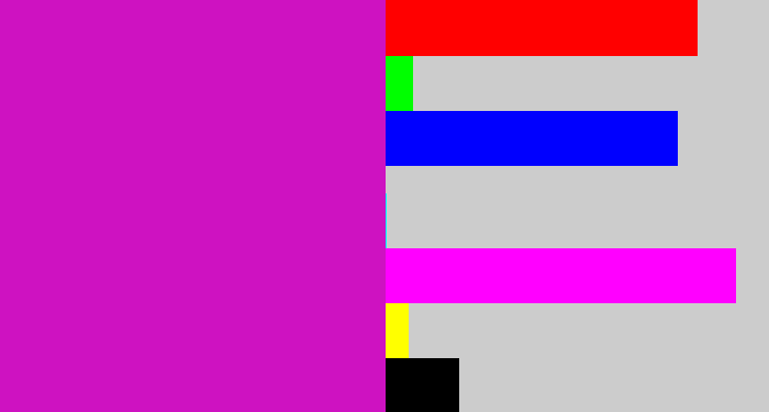 Hex color #ce12c1 - purple/pink