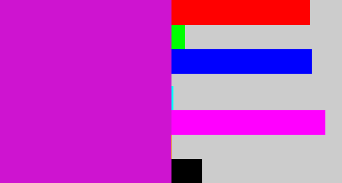 Hex color #ce14d0 - purple/pink