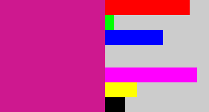 Hex color #ce188f - magenta