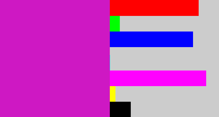 Hex color #ce18c3 - purple/pink