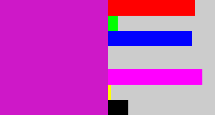 Hex color #ce18c8 - purple/pink