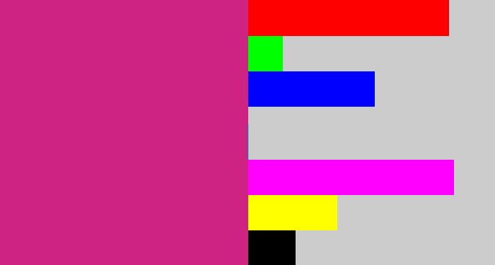 Hex color #ce2383 - darkish pink