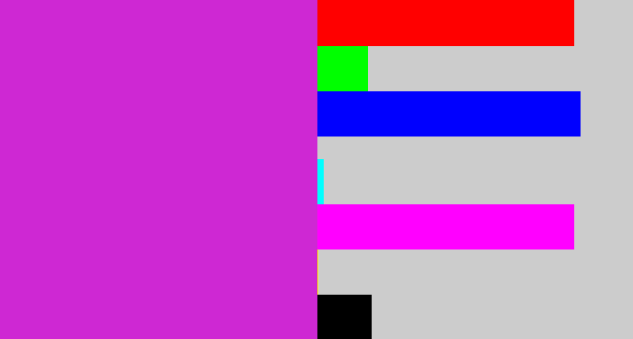 Hex color #ce28d3 - purple/pink