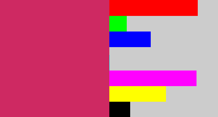 Hex color #ce2962 - dark pink