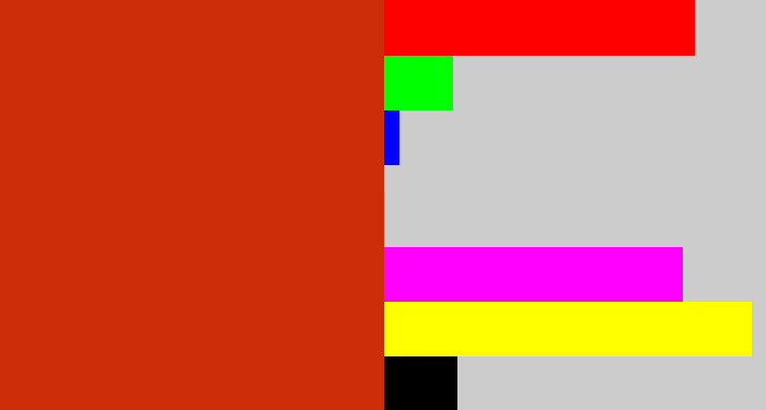 Hex color #ce2d09 - tomato red