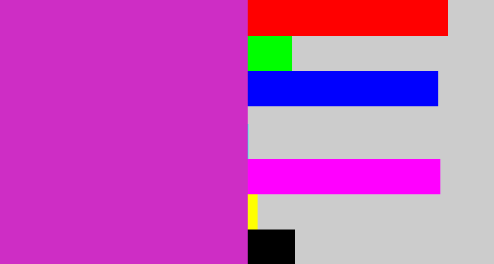 Hex color #ce2dc5 - purpley pink