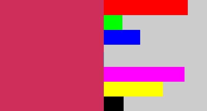 Hex color #ce2e59 - dark pink