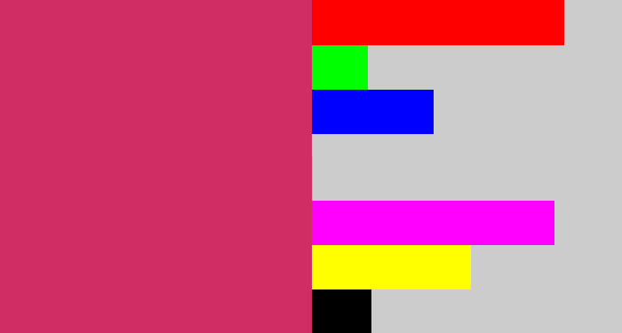 Hex color #ce2e64 - dark pink