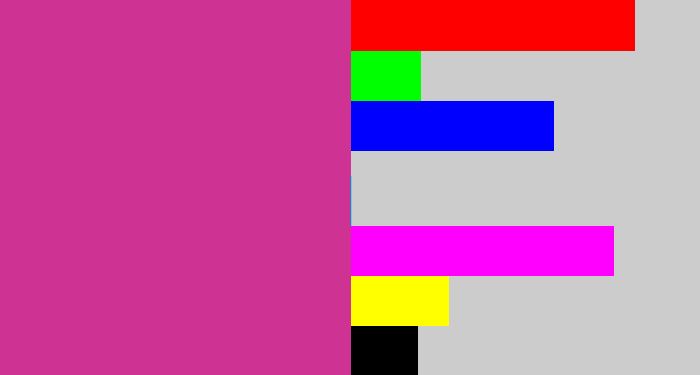 Hex color #ce3394 - darkish pink