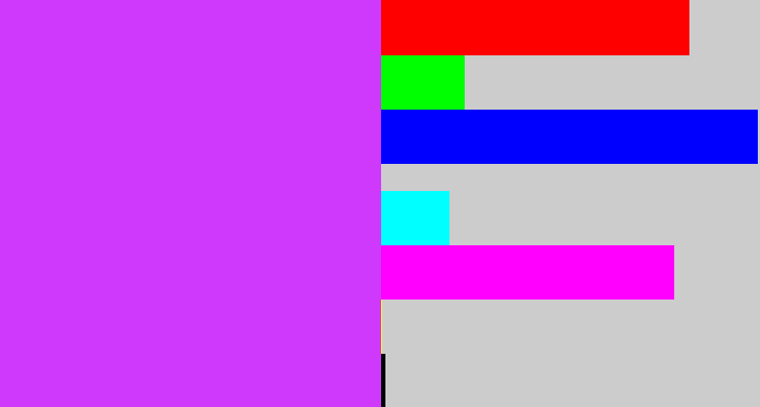 Hex color #ce39fc - heliotrope