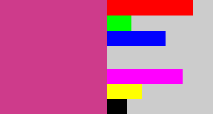 Hex color #ce3b8b - darkish pink