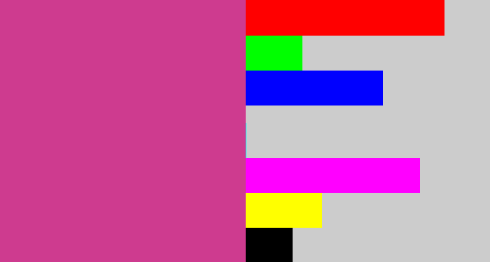 Hex color #ce3b8f - darkish pink