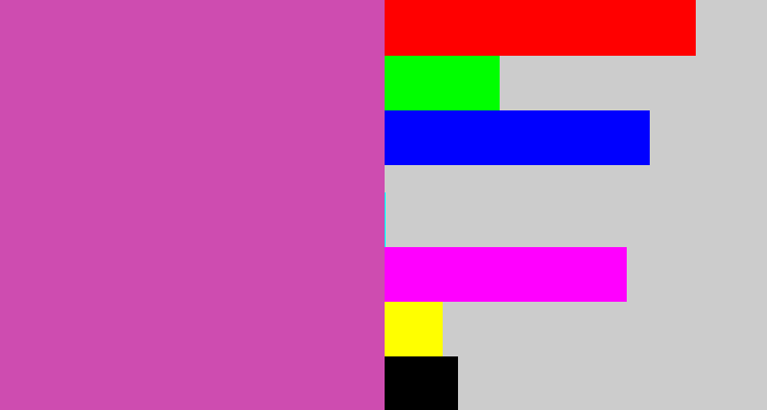 Hex color #ce4cb0 - pinky purple