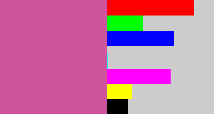 Hex color #ce549e - purplish pink