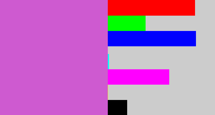 Hex color #ce5ad0 - pinkish purple